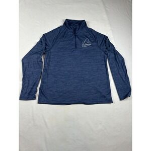 Charles River Apparel Mens Medium Navy Heather 1/4 Zip Pullover VMware Logo